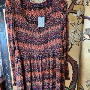 Peruvian Connection Autumn Mosaic Dress XL